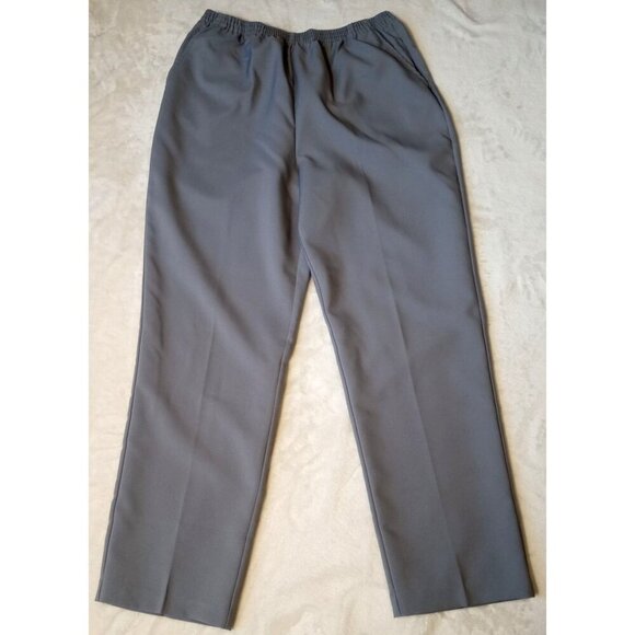 Blair Womens Straight Leg Pull On Pants Gray Elastic Waist 18 with pocke… - Picture 1 of 10